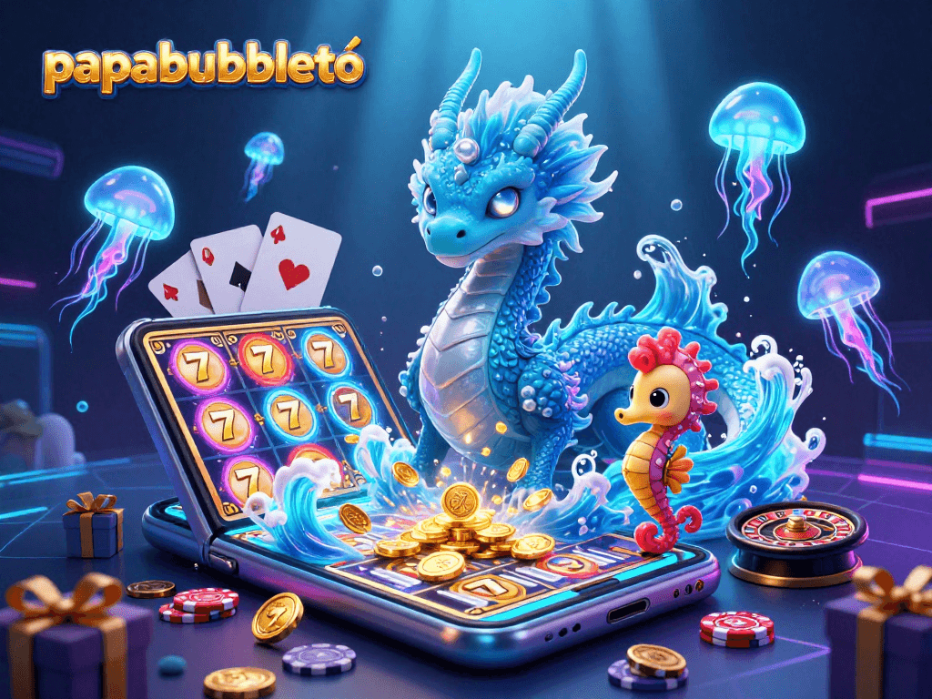 Engage with the papabubbleto casino experience featuring vibrant characters, rich gaming elements, and lively underwater themes.