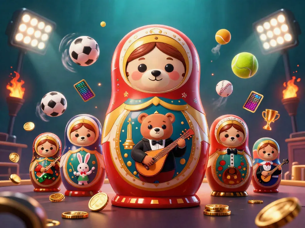 Experience the excitement of mubet with dynamic casino elements and vivid characters in this vibrant scene.