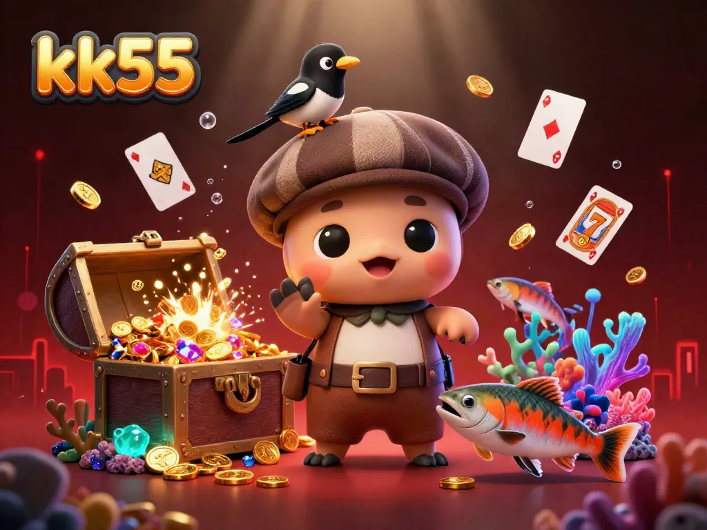 Explore the vibrant underwater world of kk55 with playful characters and dynamic casino elements.