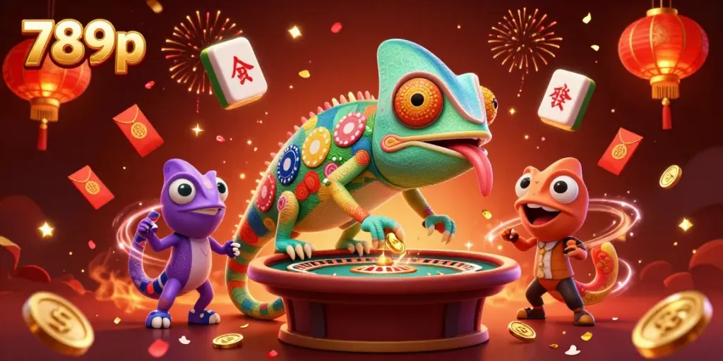 Experience vibrant gaming at 789p, where a chameleon owner delights in casino excitement.