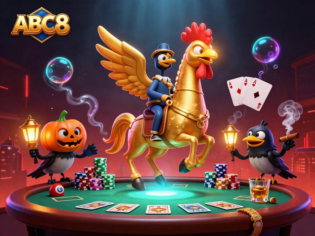Engage with ABC8's thrilling casino experience amid a midnight scene filled with action.