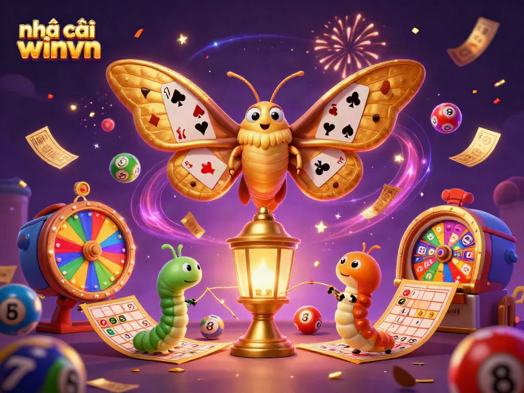 Experience the excitement of nhà cái winvn with vibrant casino scenes and electrifying lottery elements.