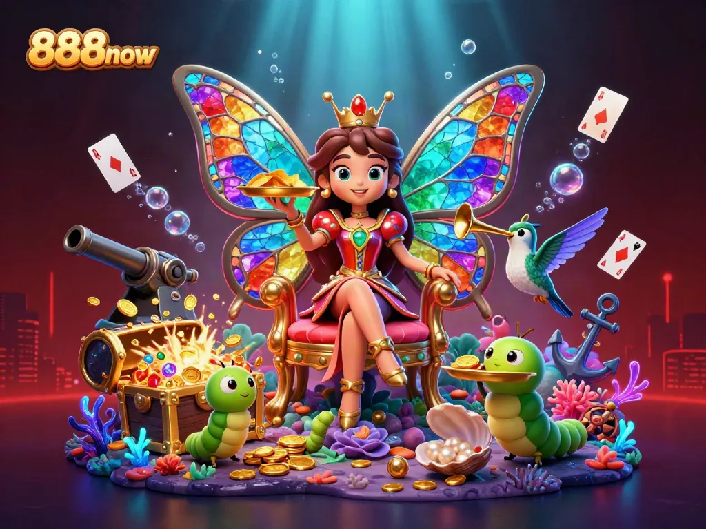 Experience thrilling wins at 888now with our vibrant gaming paradise filled with stunning visual elements.