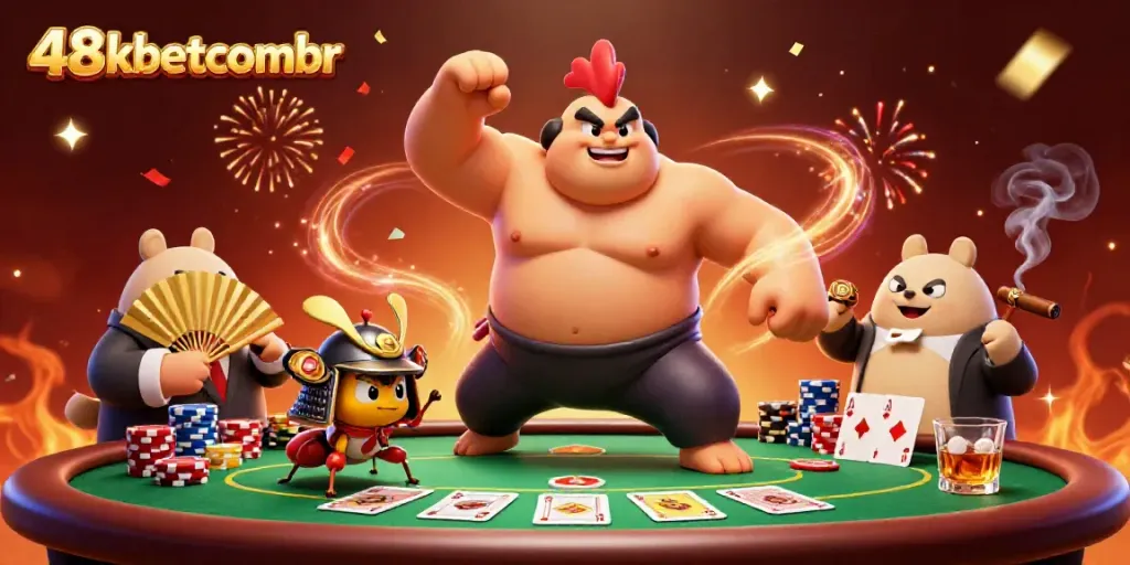 Experience the thrill of 48xbetcombr with dynamic poker action and vibrant characters in a rich 3D environment.