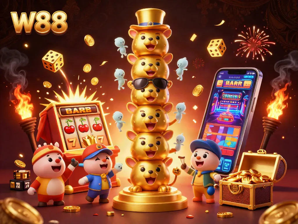 Experience thrilling winnings at W88 with dynamic slot machines and carnival games.